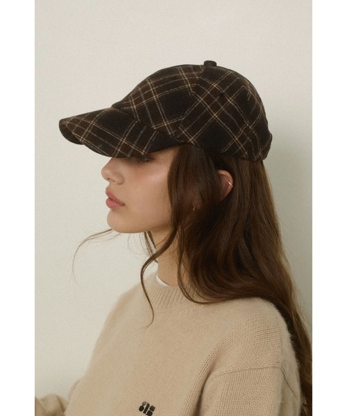 ALEXIA STAM（アリシアスタン）の「Plaid Cap /チェック柄キャップ（キャップ・レディース・グレー/バーガンディー/ブラウン・FREE）」の18枚目の写真