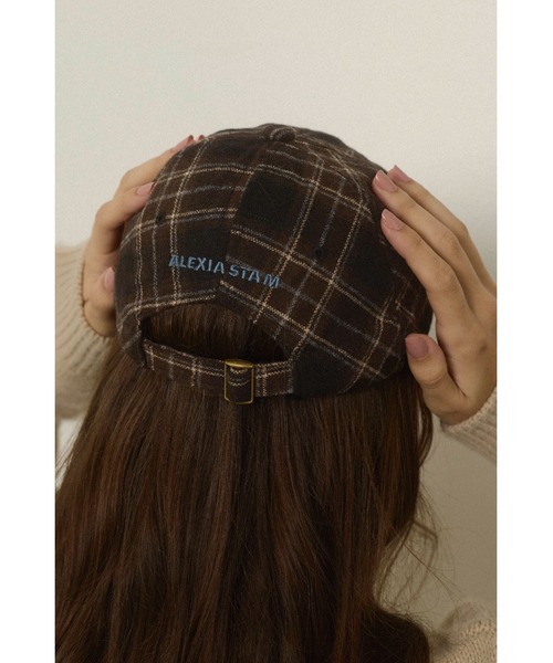 ALEXIA STAM（アリシアスタン）の「Plaid Cap /チェック柄キャップ（キャップ・レディース・グレー/バーガンディー/ブラウン・FREE）」の21枚目の写真