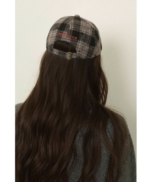 ALEXIA STAM（アリシアスタン）の「Plaid Cap /チェック柄キャップ（キャップ・レディース・グレー/バーガンディー/ブラウン・FREE）」の15枚目の写真
