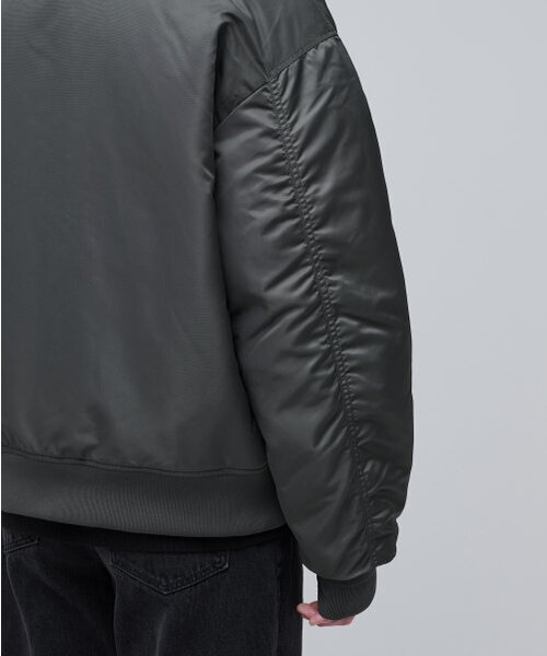 MUSINSA STANDARD（ムシンサスタンダード）の「特大MA-1ボンバージャケット[ダークグレー]（ブルゾン・メンズ・その他・MEDIUM/LARGE/X-LARGE/XX-LARGE）」の21枚目の写真