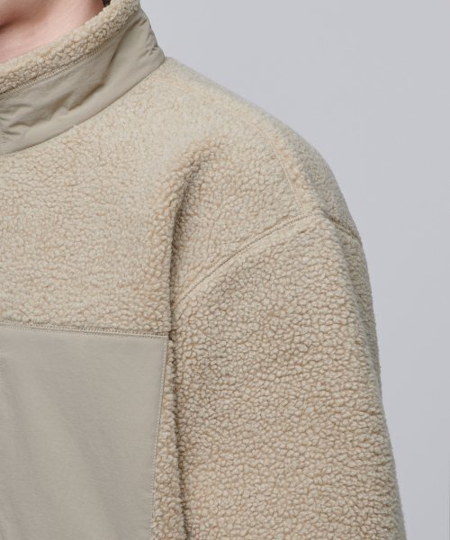 MUSINSA STANDARD（ムシンサスタンダード）の「オーバーサイズシェルパフリースジャケット[ベージュ]（その他アウター・メンズ・その他・LARGE/MEDIUM/X-LARGE/XX-LARGE）」の8枚目の写真
