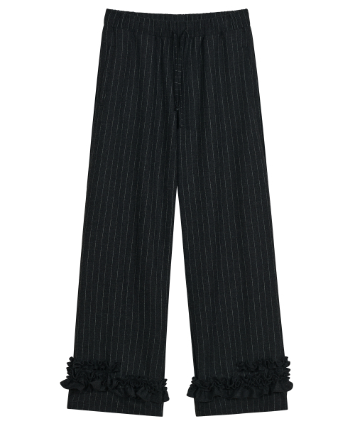 TYPESERVICE（タイプサービス）の「Ruffle Trimmed Wool Pants [Black]（その他パンツ・レディース・その他・FREE）」の2枚目の写真