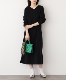 FUNALIVE（ファンアライブ）の「Vネック裏起毛ワンピース（ルームワンピース・レディース）」