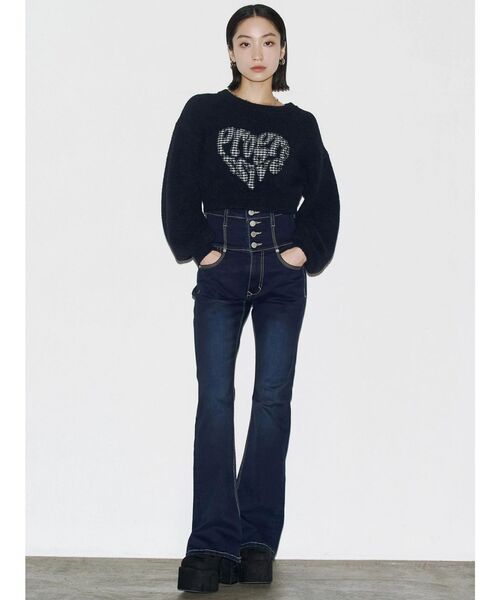 EMODA(エモダ)の「クレーピングパッチシャギーニット(ニット/セーター・レディース・ブラック/ブルー/ブラウン/ホワイト・FREE)」の21枚目の写真