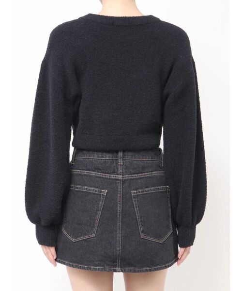 EMODA(エモダ)の「クレーピングパッチシャギーニット(ニット/セーター・レディース・ブラック/ブルー/ブラウン/ホワイト・FREE)」の7枚目の写真