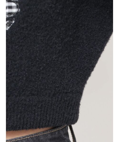 EMODA(エモダ)の「クレーピングパッチシャギーニット(ニット/セーター・レディース・ブラック/ブルー/ブラウン/ホワイト・FREE)」の10枚目の写真