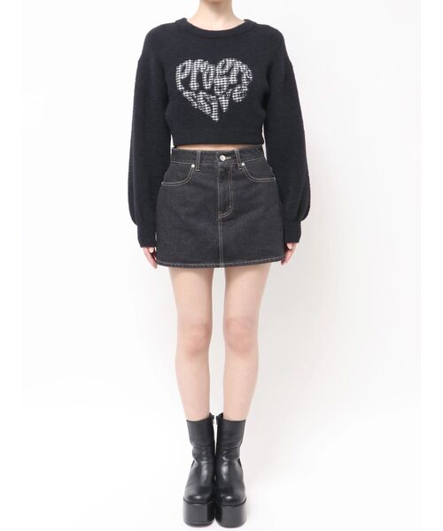 EMODA(エモダ)の「クレーピングパッチシャギーニット(ニット/セーター・レディース・ブラック/ブルー/ブラウン/ホワイト・FREE)」の12枚目の写真