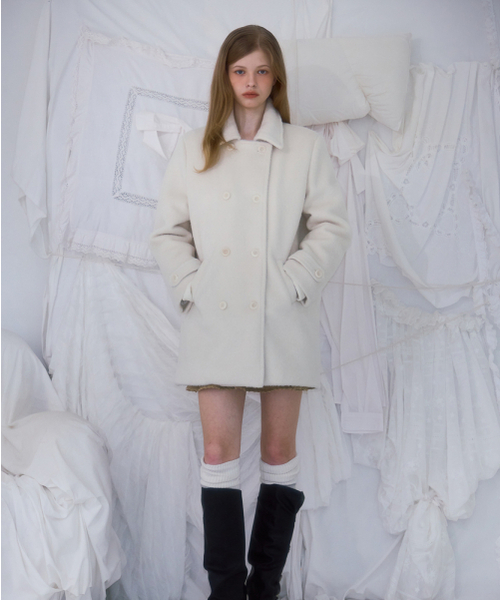 ROSEFRANTZ（ロゼフランツ）の「Two-button Wool Half Coat [Ivory]（チェスターコート・レディース・アイボリー・OS）」の9枚目の写真