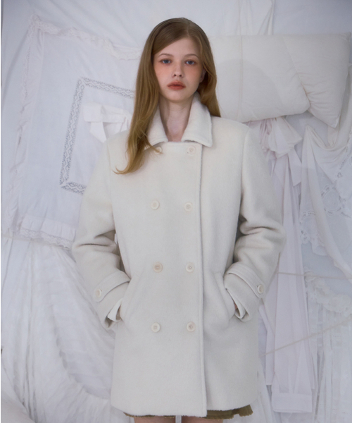 ROSEFRANTZ（ロゼフランツ）の「Two-button Wool Half Coat [Ivory]（チェスターコート・レディース・アイボリー・OS）」の7枚目の写真