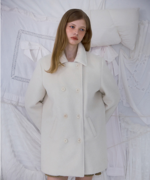ROSEFRANTZ（ロゼフランツ）の「Two-button Wool Half Coat [Ivory]（チェスターコート・レディース・アイボリー・OS）」の6枚目の写真