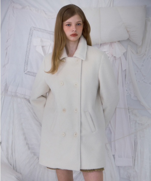 ROSEFRANTZ（ロゼフランツ）の「Two-button Wool Half Coat [Ivory]（チェスターコート・レディース・アイボリー・OS）」の5枚目の写真