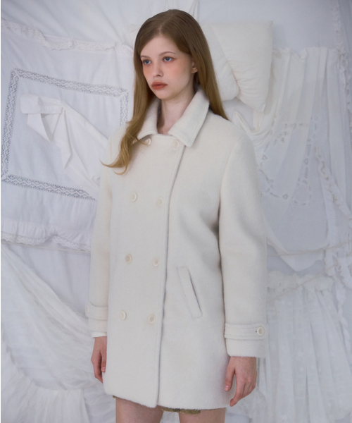 ROSEFRANTZ（ロゼフランツ）の「Two-button Wool Half Coat [Ivory]（チェスターコート・レディース・アイボリー・OS）」の4枚目の写真