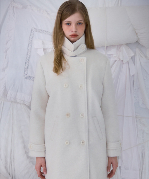 ROSEFRANTZ（ロゼフランツ）の「Two-button Wool Half Coat [Ivory]（チェスターコート・レディース・アイボリー・OS）」の15枚目の写真