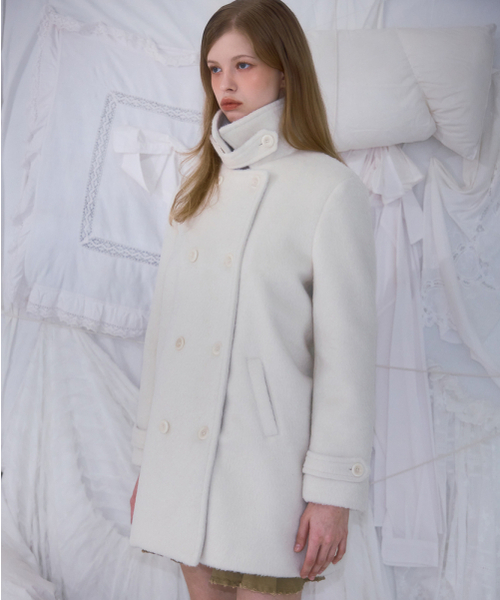 ROSEFRANTZ（ロゼフランツ）の「Two-button Wool Half Coat [Ivory]（チェスターコート・レディース・アイボリー・OS）」の14枚目の写真
