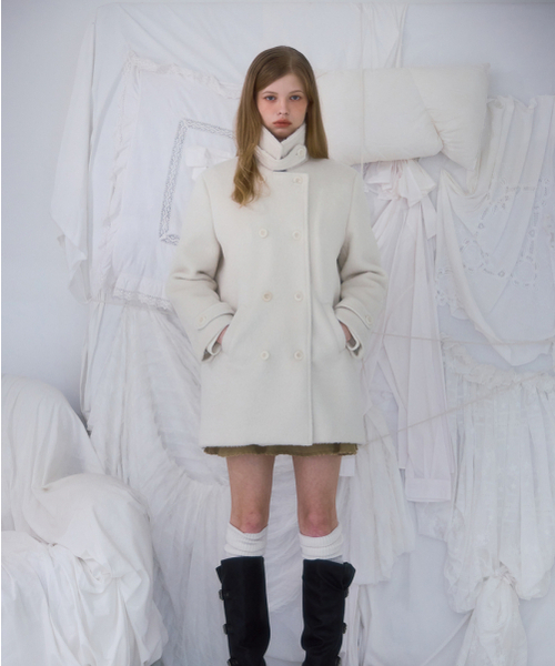 ROSEFRANTZ（ロゼフランツ）の「Two-button Wool Half Coat [Ivory]（チェスターコート・レディース・アイボリー・OS）」の13枚目の写真