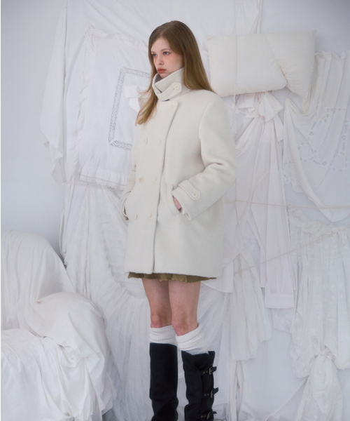 ROSEFRANTZ（ロゼフランツ）の「Two-button Wool Half Coat [Ivory]（チェスターコート・レディース・アイボリー・OS）」の12枚目の写真