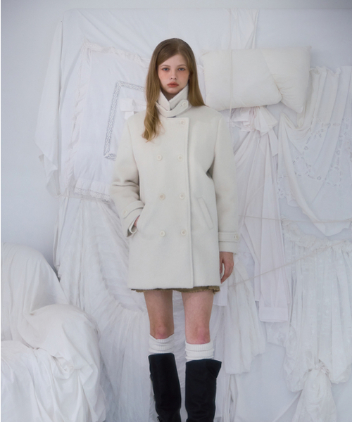 ROSEFRANTZ（ロゼフランツ）の「Two-button Wool Half Coat [Ivory]（チェスターコート・レディース・アイボリー・OS）」の11枚目の写真