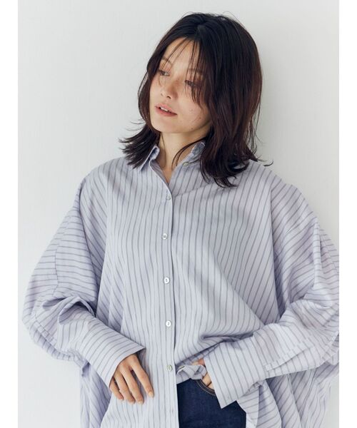 Ungrid（アングリッド）の「スリーブデザインルーズシャツ（シャツ/ブラウス・レディース・パープル/オフホワイト/イエロー・FREE）」の12枚目の写真