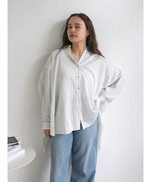 Ungrid（アングリッド）の「スリーブデザインルーズシャツ（シャツ/ブラウス・レディース・パープル/オフホワイト/イエロー・FREE）」の17枚目の写真