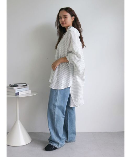 Ungrid（アングリッド）の「スリーブデザインルーズシャツ（シャツ/ブラウス・レディース・パープル/オフホワイト/イエロー・FREE）」の18枚目の写真