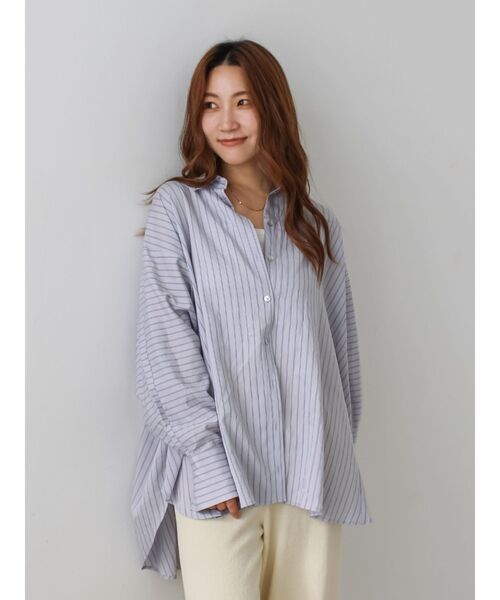 Ungrid（アングリッド）の「スリーブデザインルーズシャツ（シャツ/ブラウス・レディース・パープル/オフホワイト/イエロー・FREE）」の20枚目の写真