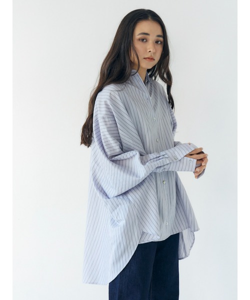 Ungrid（アングリッド）の「スリーブデザインルーズシャツ（シャツ/ブラウス・レディース・パープル/オフホワイト/イエロー・FREE）」の3枚目の写真