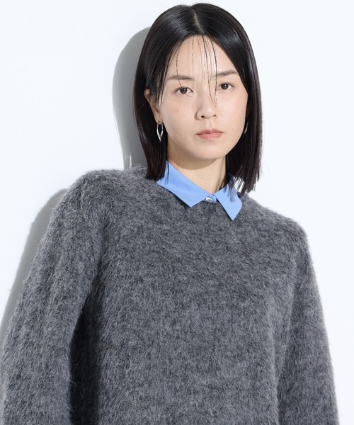 K.T KIYOKO TAKASE(キヨコタカセ)の「アルパカ混 レイヤード風プルオーバー(Tシャツ/カットソー・レディース・チャコール/ライトグレー・9号)」の5枚目の写真