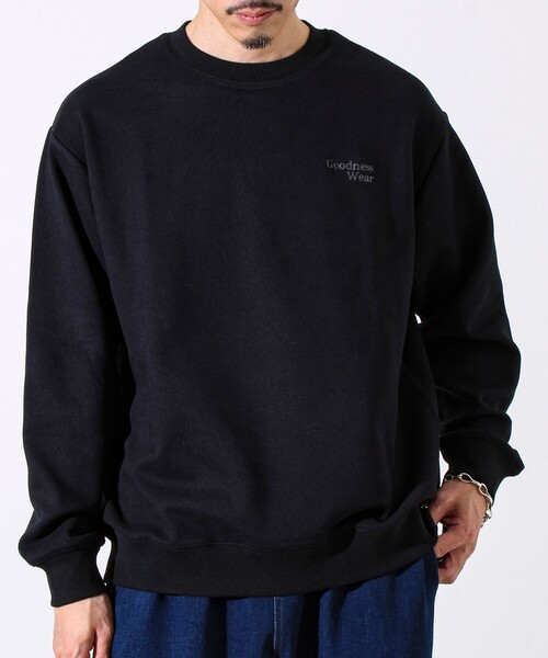 GLOSTER（グロスター）の「【GOODNESS WEAR】ソフトタッチ裏起毛クルーネックスウェット（スウェット・メンズ・ブラック/グレイッシュベージュ/パープル・S/M/L）」の5枚目の写真
