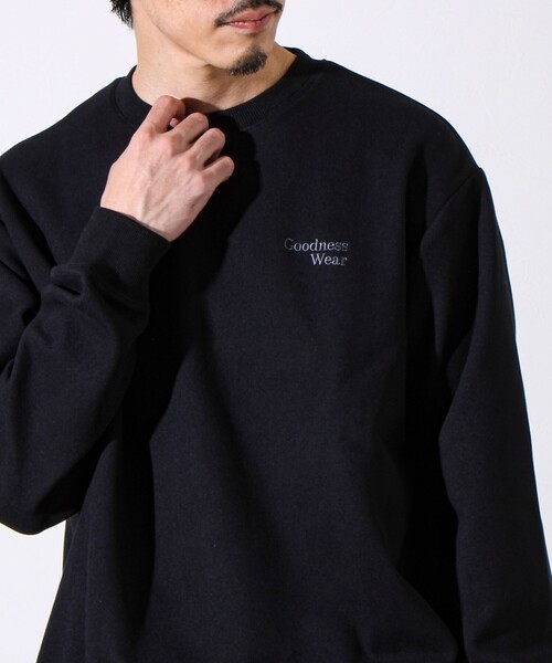 GLOSTER（グロスター）の「【GOODNESS WEAR】ソフトタッチ裏起毛クルーネックスウェット（スウェット・メンズ・ブラック/グレイッシュベージュ/パープル・S/M/L）」の10枚目の写真