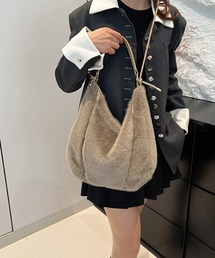 もこもこトートバッグエコファー秋冬バッグ