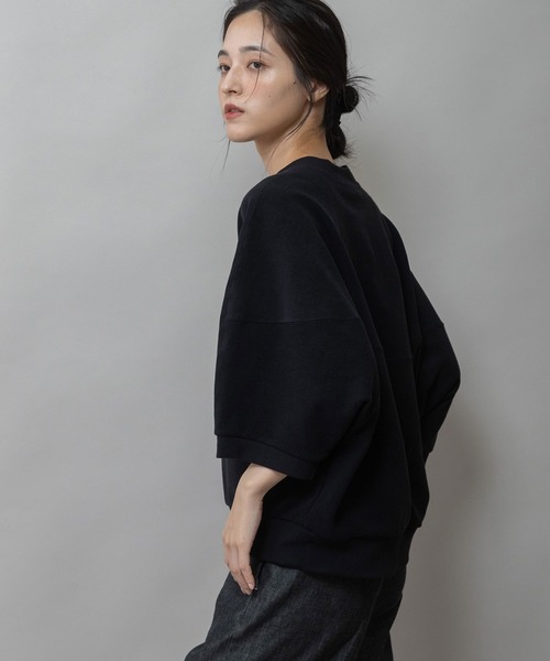 Munich（ミューニック）の「オーガニックコットンパイルコクーンスウェット（スウェット・レディース・カーキ/アイボリー/ブラック・FREE）」の22枚目の写真