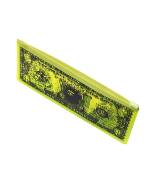 A BATHING APE（アベイシングエイプ）の「BANKNOTE DESIGN CLEAR POUCH（ポーチ・メンズ・イエロー・FREE）」の3枚目の写真
