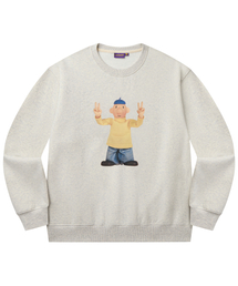 LAUGHER（ラファー）の「[PAT&MAT] Motion Pat Man to Man - Oatmeal（スウェット）」