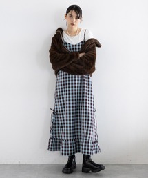 RAGEBLUE | 2WAYサイドシャーリングチェックキャミワンピース(ワンピース)