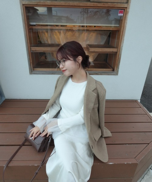 31 Sons de mode(トランテアン ソン ドゥ モード)の「ZOZO限定 2wayチュールフレア袖リブニット(ニット/セーター・レディース・ピンク/ブラック/アイボリー・フリ-)」の2枚目の写真