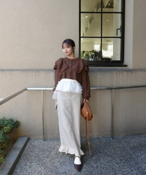 31 Sons de mode(トランテアン ソン ドゥ モード)の「ZOZO限定 2wayチュールフレア袖リブニット(ニット/セーター・レディース・ピンク/ブラック/アイボリー・フリ-)」の19枚目の写真