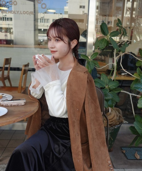 31 Sons de mode(トランテアン ソン ドゥ モード)の「ZOZO限定 2wayチュールフレア袖リブニット(ニット/セーター・レディース・ピンク/ブラック/アイボリー・フリ-)」の22枚目の写真