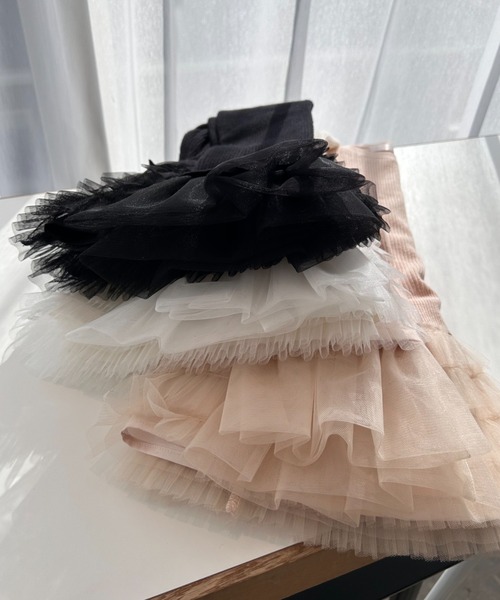 31 Sons de mode(トランテアン ソン ドゥ モード)の「ZOZO限定 2wayチュールフレア袖リブニット(ニット/セーター・レディース・ピンク/ブラック/アイボリー・フリ-)」の5枚目の写真