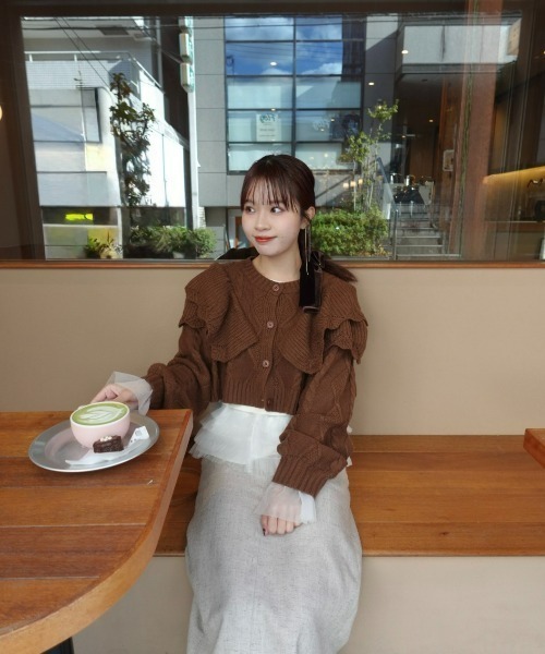 31 Sons de mode(トランテアン ソン ドゥ モード)の「ZOZO限定 2wayチュールフレア袖リブニット(ニット/セーター・レディース・ピンク/ブラック/アイボリー・フリ-)」の17枚目の写真