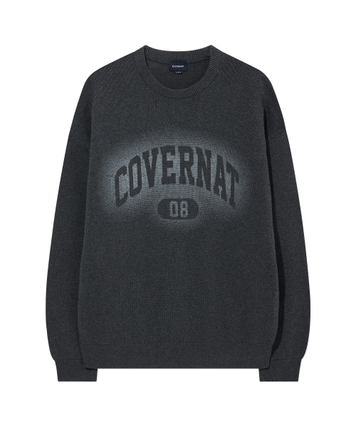 COVERNAT(カバーナット)の「スプレーアーチロゴクルーネックニットチャコール(ニット/セーター・レディース・その他・X-LARGE/SMALL/MEDIUM/LARGE)」の2枚目の写真