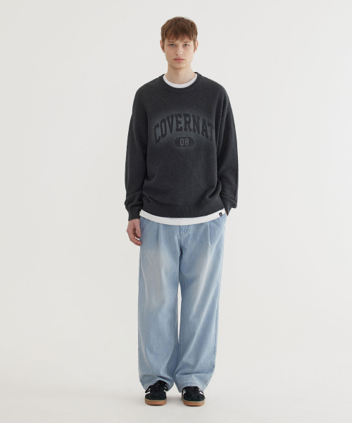 COVERNAT(カバーナット)の「スプレーアーチロゴクルーネックニットチャコール(ニット/セーター・レディース・その他・X-LARGE/SMALL/MEDIUM/LARGE)」の4枚目の写真