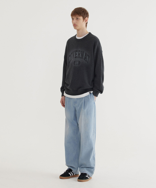 COVERNAT(カバーナット)の「スプレーアーチロゴクルーネックニットチャコール(ニット/セーター・レディース・その他・X-LARGE/SMALL/MEDIUM/LARGE)」の5枚目の写真