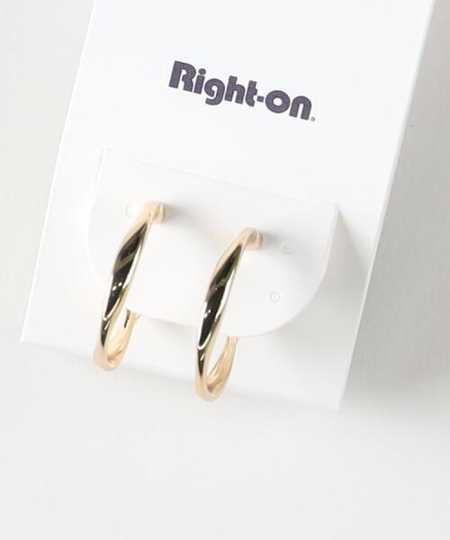 Right-on（ライトオン）の「Right-on Basic(ライトオンベーシック)【レディース】ネジレフープピアス（ピアス（両耳用）・レディース・ゴールド/シルバー・ONE SIZE）」の10枚目の写真