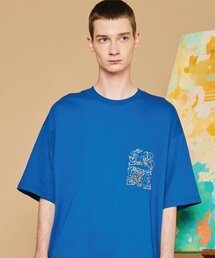 IFYOUWANT（イフユーウォント）の「Beachffiti T-shirt blue（Tシャツ/カットソー）」