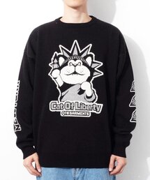 GB Cat of Liberty Jacquard Sweater (Black)