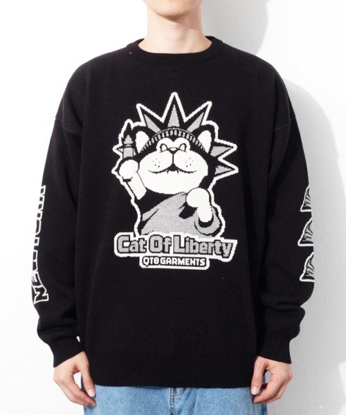 GB Cat of Liberty жаккардовый свитер (чёрный)