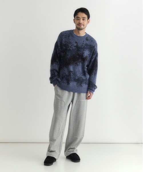 BACK NUMBER】シャギーニット グラデーションクルーネックセーター (毛