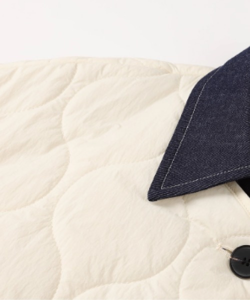 LA POMME jours(ラポミ・ジュール)の「Denim Stitching Down Jacket(ダウンジャケット/コート・レディース・ブルー/アイボリー・SMALL/MEDIUM/LARGE)」の3枚目の写真