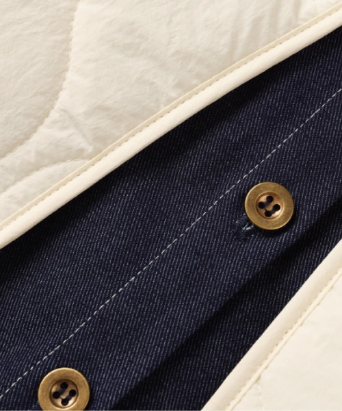 LA POMME jours(ラポミ・ジュール)の「Denim Stitching Down Jacket(ダウンジャケット/コート・レディース・ブルー/アイボリー・SMALL/MEDIUM/LARGE)」の5枚目の写真