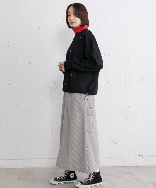 POU DOU DOU（プードゥドゥ）の「とび花刺繍スウェット（スウェット・レディース・イエロー/ブラック/グレー・M）」の20枚目の写真